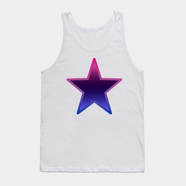 Bi+ Star (Omni Flag with Bi Flag outline) Tank Top by opalaricious